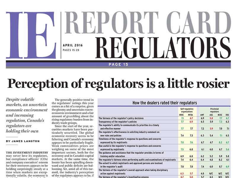 Regulators Report Card 2016