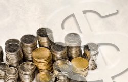 8242255 – money sign on top of coins alternate text for this image