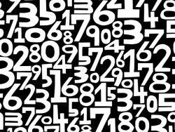 Background of numbers seamless pattern calculations