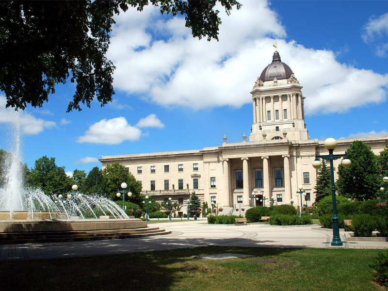Manitoba Legislative Building in Winnipeg, Manitoba, Canada