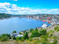 St John's Harbour in Newfoundland Canada from Signal Hill