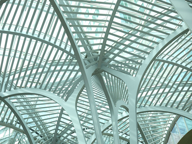 Intertwining steel arches at sam pollock square, brookfield place, toronto,