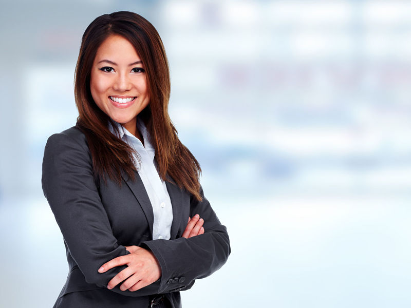 smiling young business woman