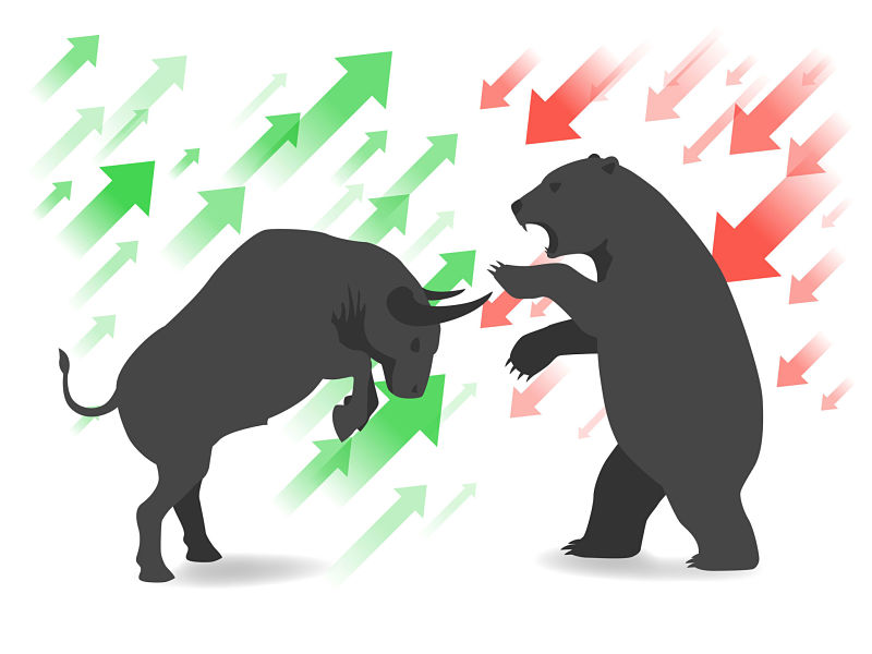 stock market concept bull and bear