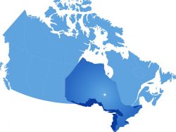 map of canada where ontario province is pulled out