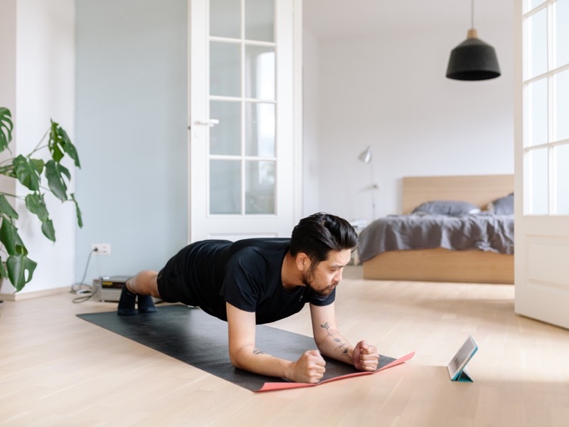 exercising at home