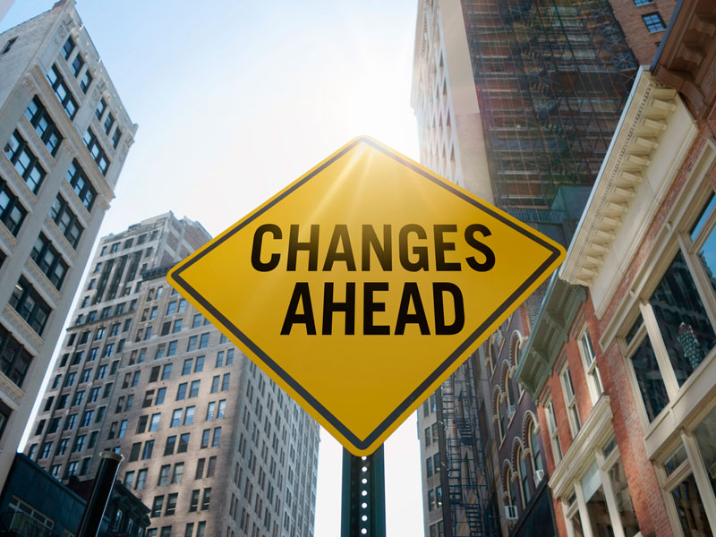 changes ahead sign