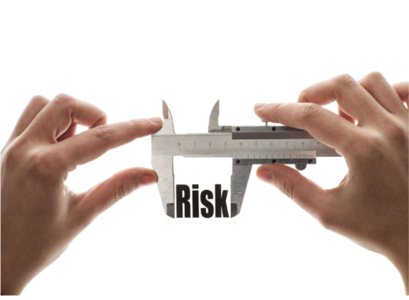 Hands adjusting risk