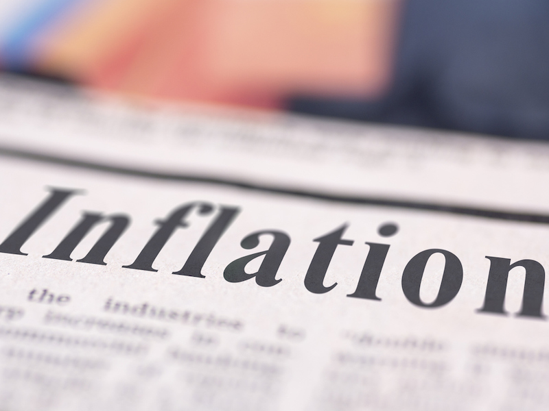 Inflation written newspaper