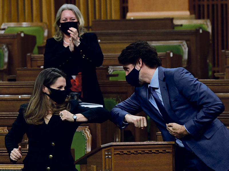 Justin Trudeau and Chrystia Freeland