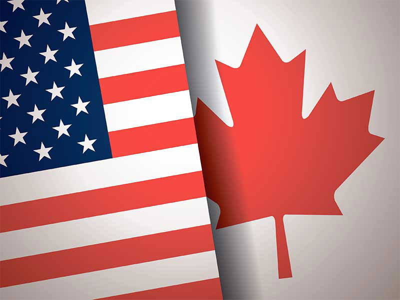 U.S. Canada flag