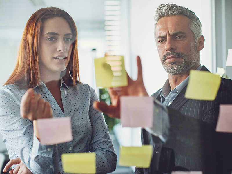 Businesspeople brainstorming in the office