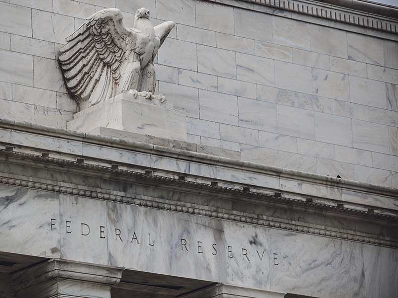 Exterior of the federal Reserve building in the US
