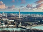 Aerial View of Downton Washington DC stock photo