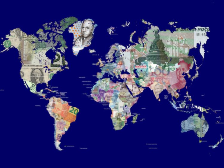 the globe as currencies