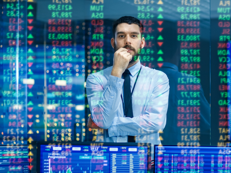 trader at desk