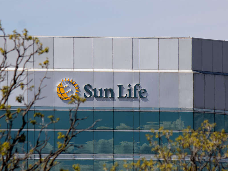 Sun Life logo on a building