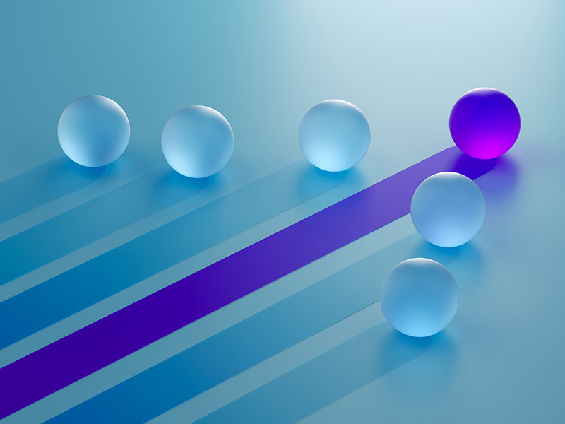 Geometric composition with sphere, sharp shadows, light background, vibrant colors, high contrast. 3D render