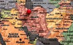 Iran on map