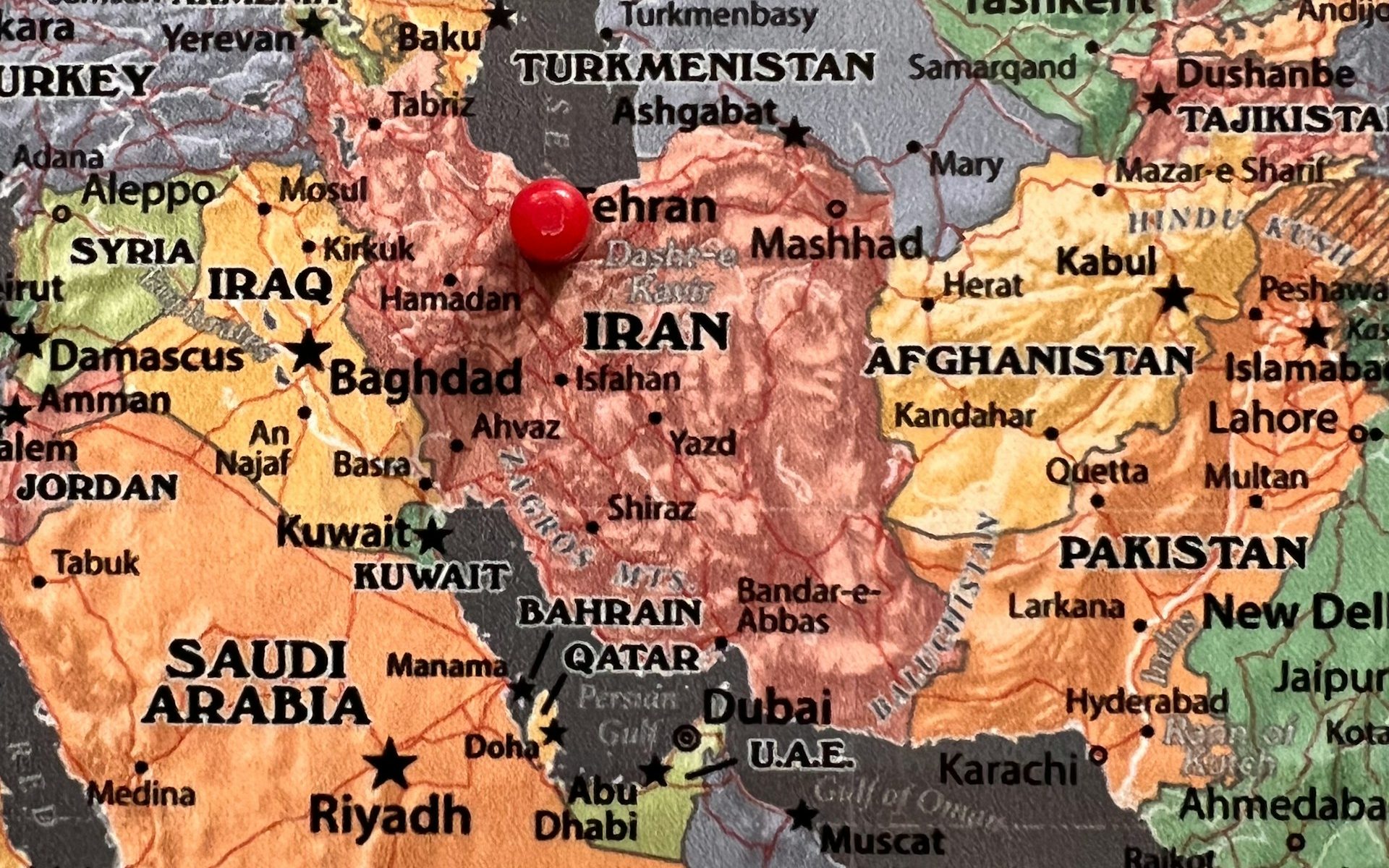 Iran on map