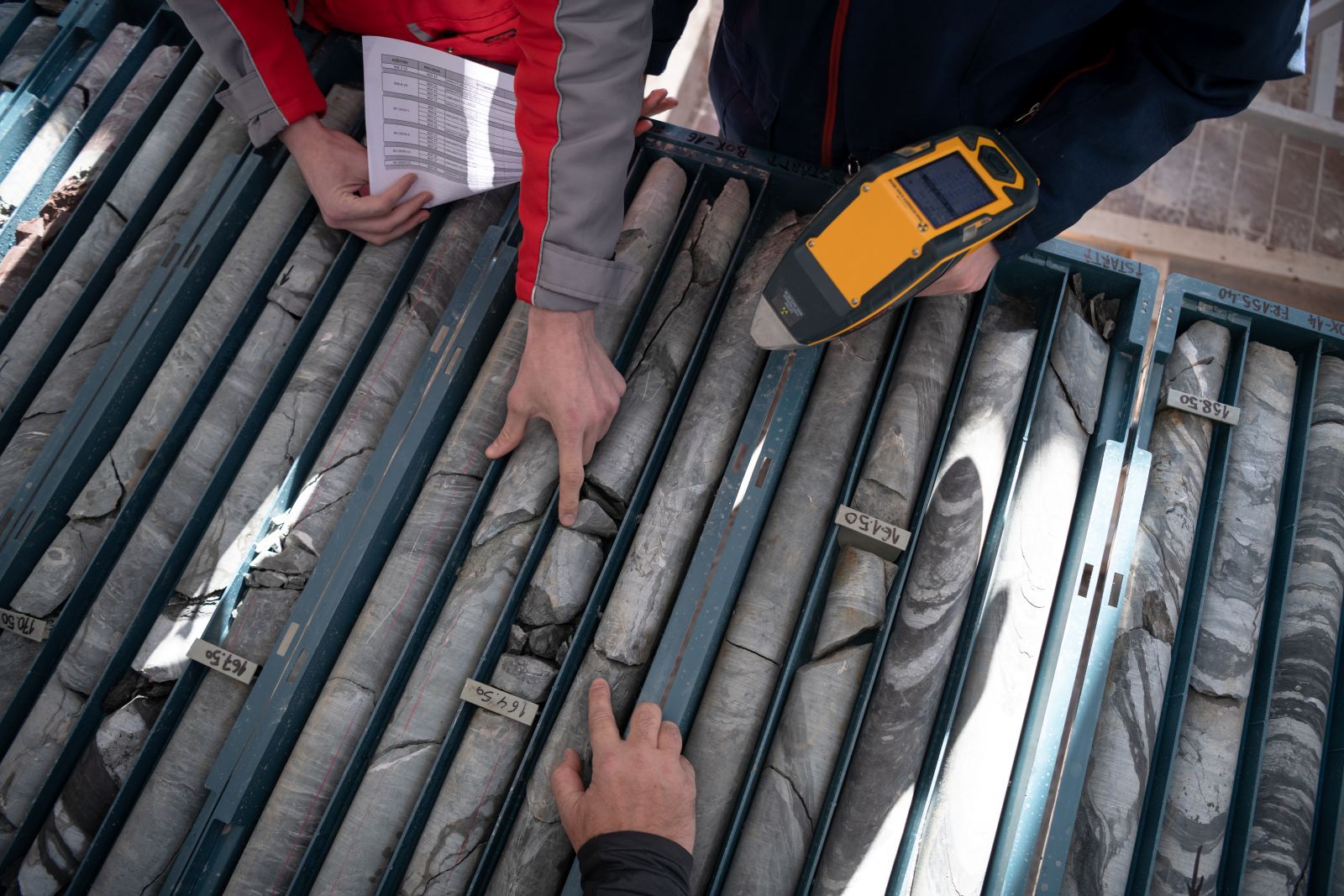 Junior mining stock, core samples